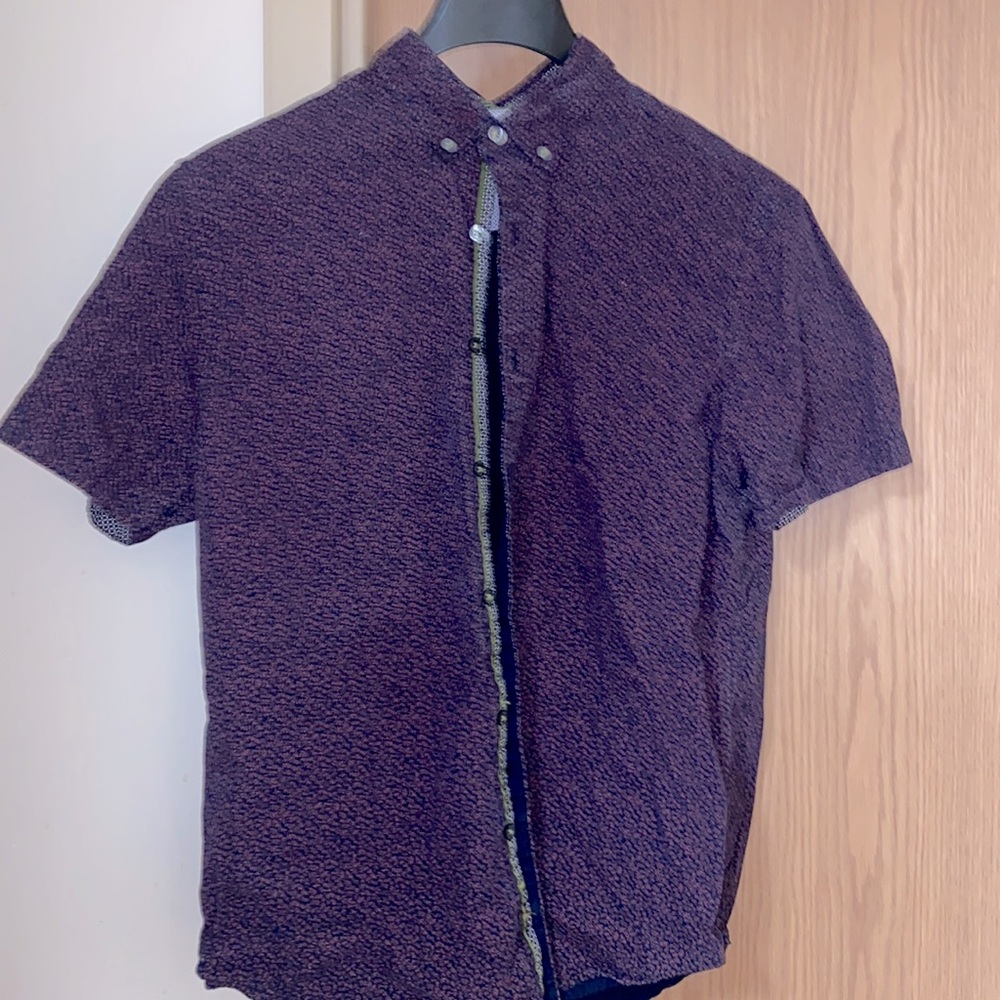 Short sleeve button up floral shirt